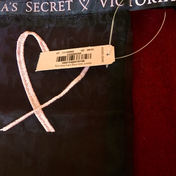 NWT MOTHER’S DAY!! VICTORIA’S SECRET BLACK/PINK MESH LINGERIE BAG - Picture 2 of 3